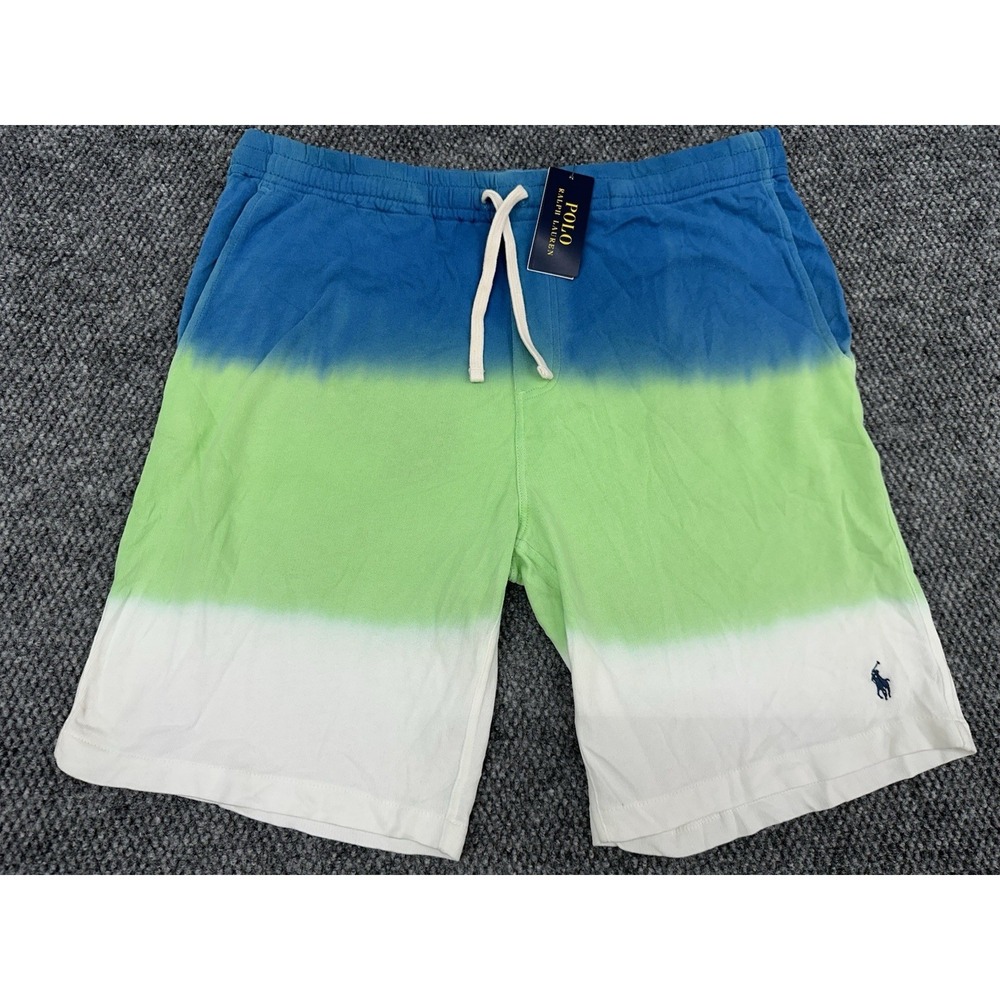 Polo Ralph Lauren Men's XL Colorblock Dip Dye Ultrasoft Terry Shorts - New